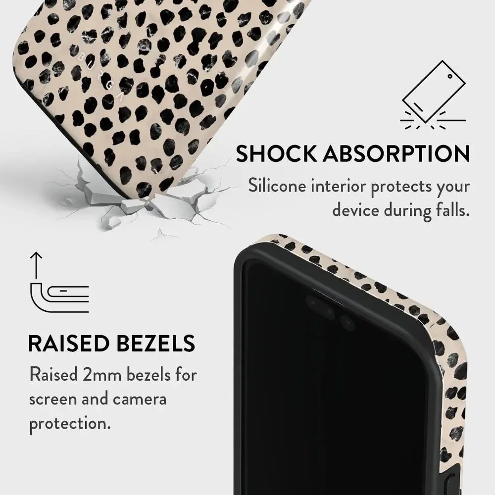 NIB BURGA Almond Latte Tough Case iPhone 15 Pro Max Dalmatian Spot